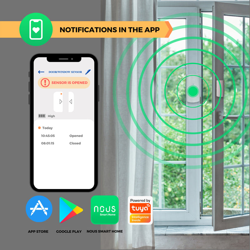 Smart detektor na dveře/okno NOUS E3 ZigBee Tuya