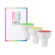 Smart LED žárovka GU10 6W RGB+CCT IMMAX NEO 07724C WiFi Tuya sada 3ks