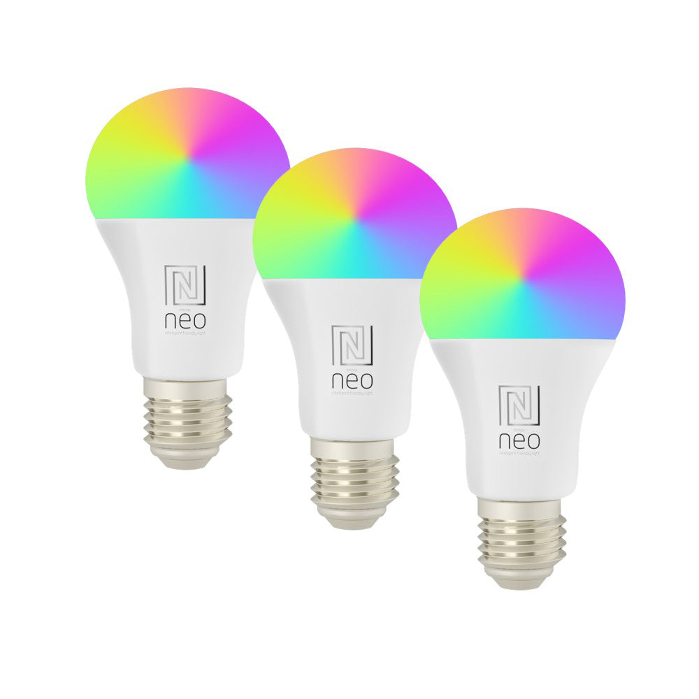 Smart LED žárovka E27 9W RGBW IMMAX NEO 07712C WiFi Tuya sada 3ks