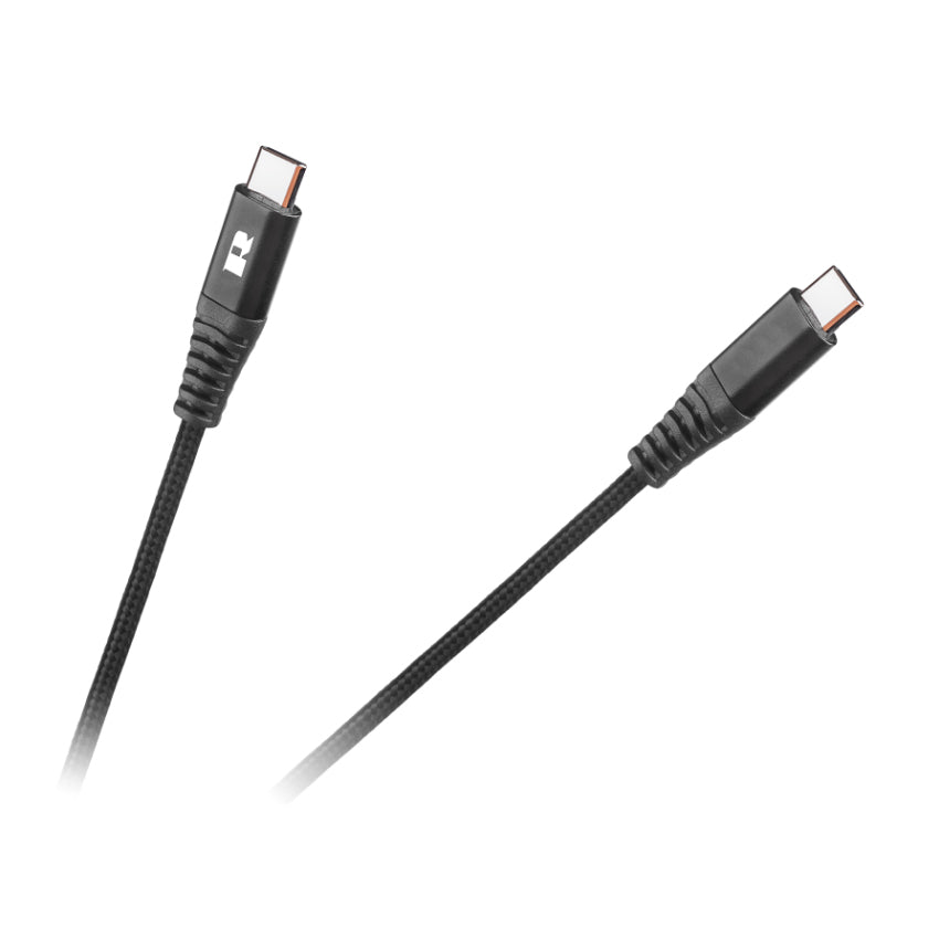 Kabel REBEL RB-6003-100-B  USB-C/USB-C 1m Black