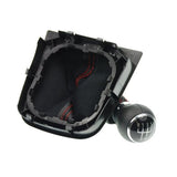 Řadící páka s manžetou VW Caddy 2004 - 2009 5-stupňová převodovka červené prošití