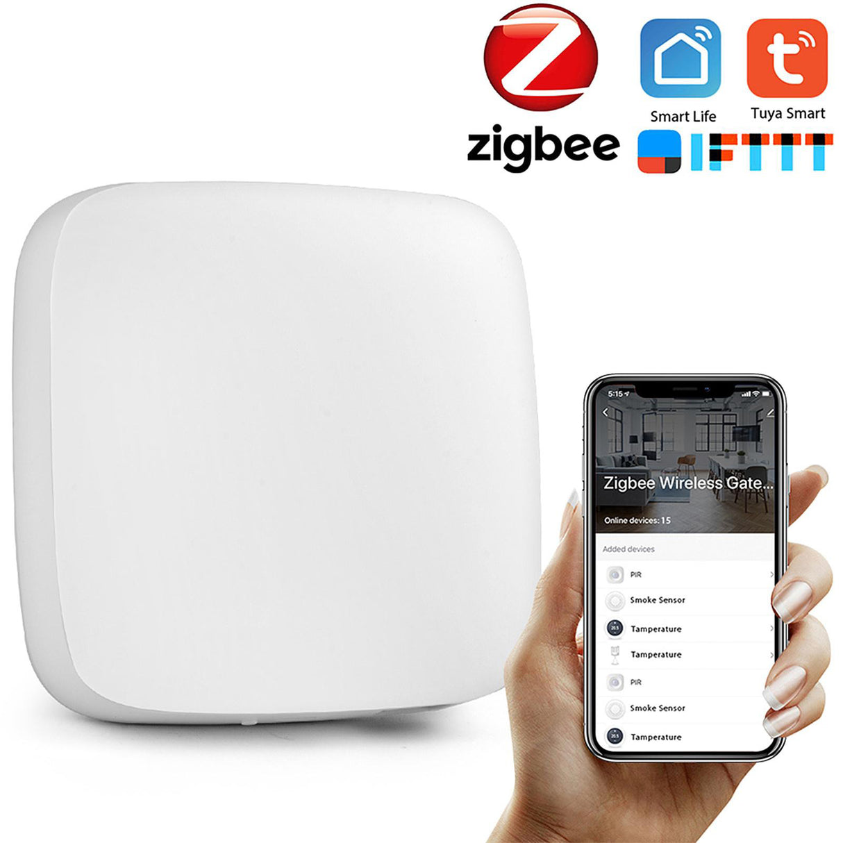 Smart centrální jednotka MOES Gateway LAN ZigBee WiFi Tuya