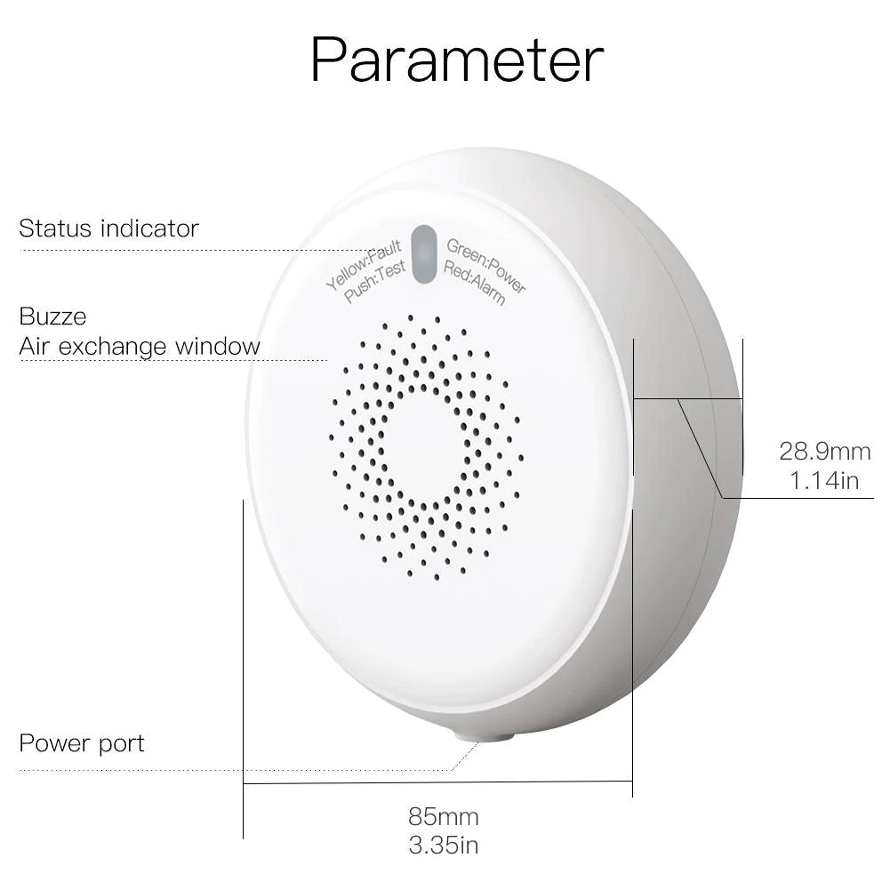 Smart detektor plynu MOES Gas Detector ZigBee Tuya