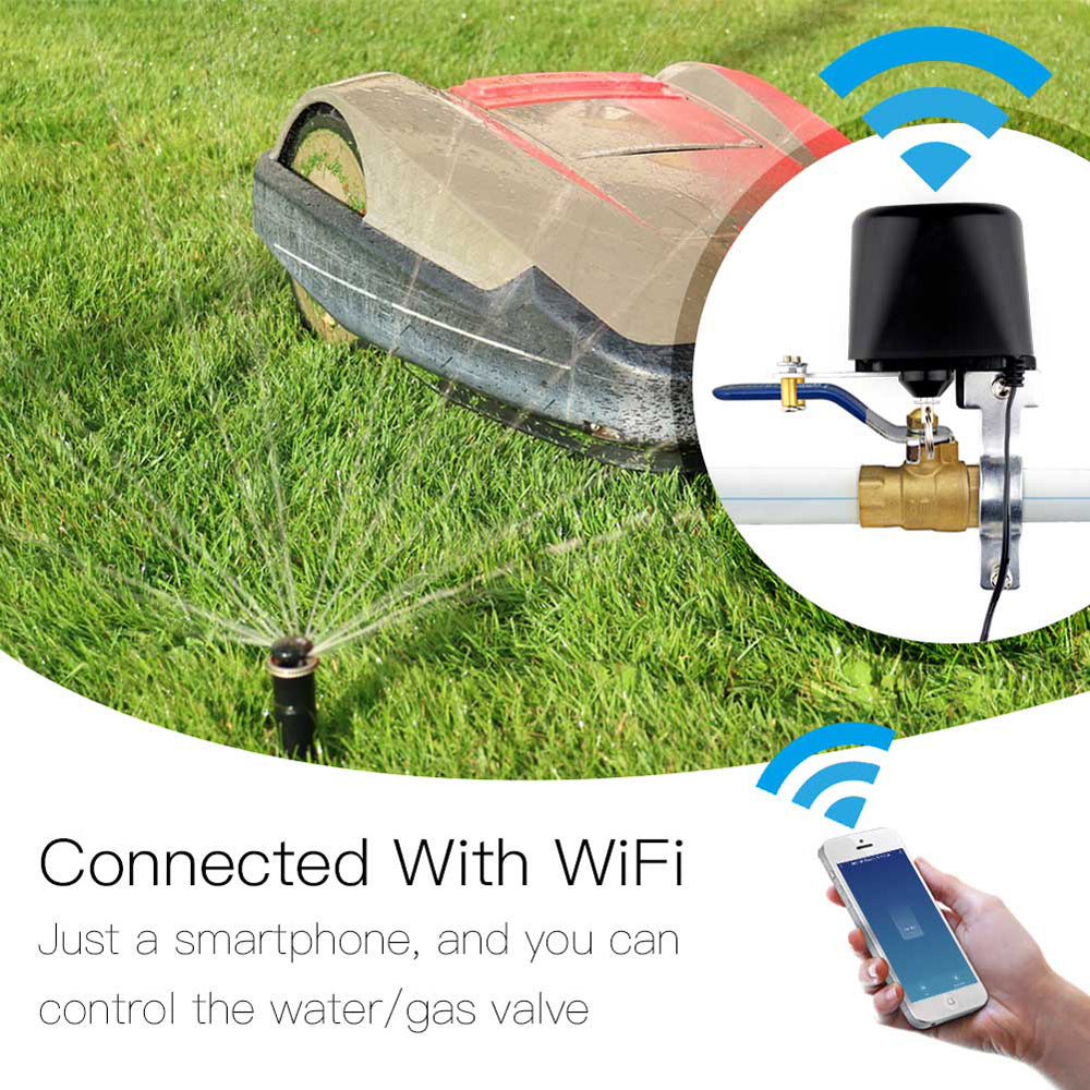 Smart motorizovaný zavírač ventilu MOES WV-LZ-BK Water Valve WiFi Tuya