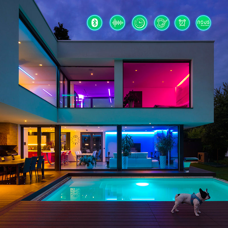 Smart LED pásek 24V 30LED/m IP44 12W RGB NOUS F6 5m Bluetooth Tuya