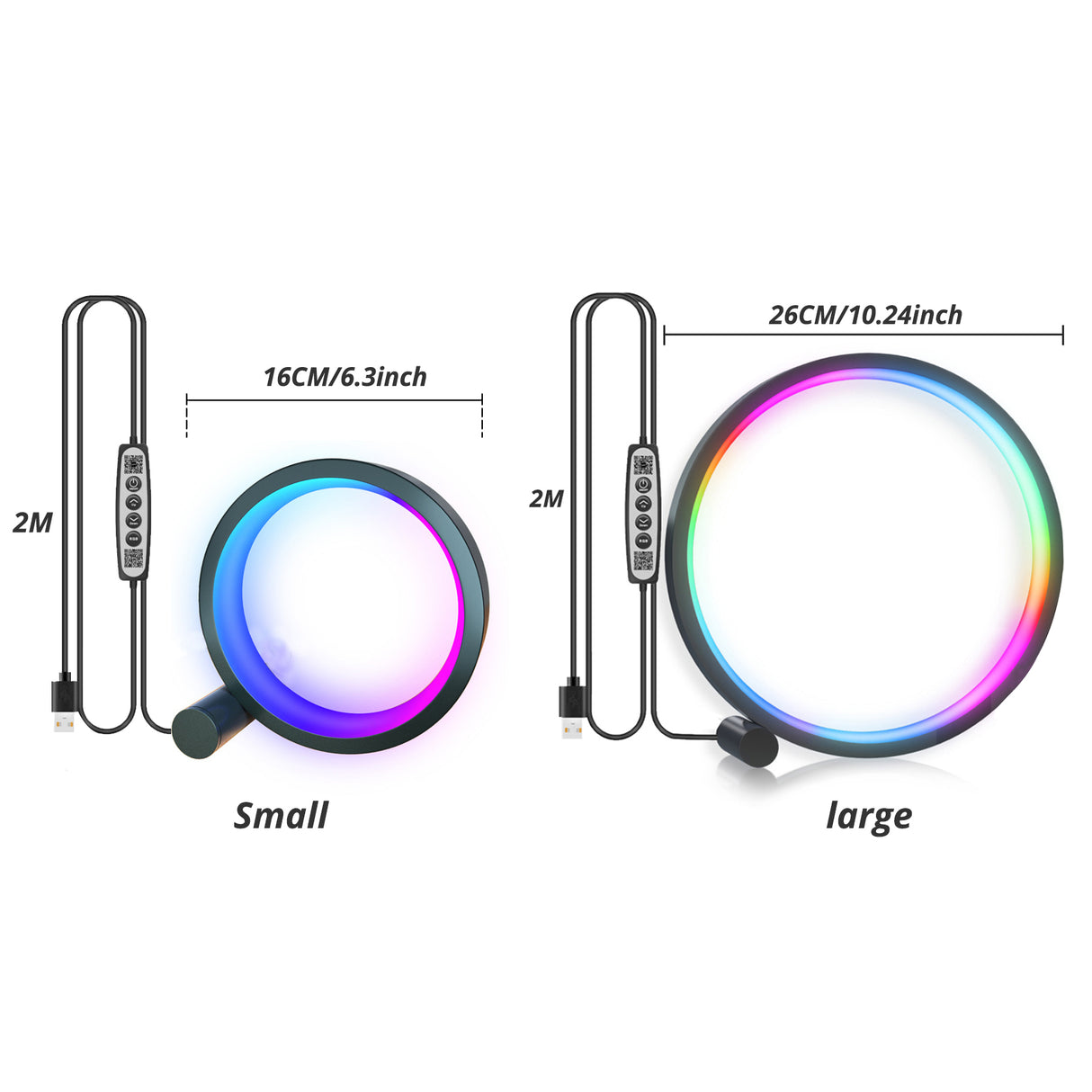 LED smart osvětlení stolní RGB 16cm Tuya