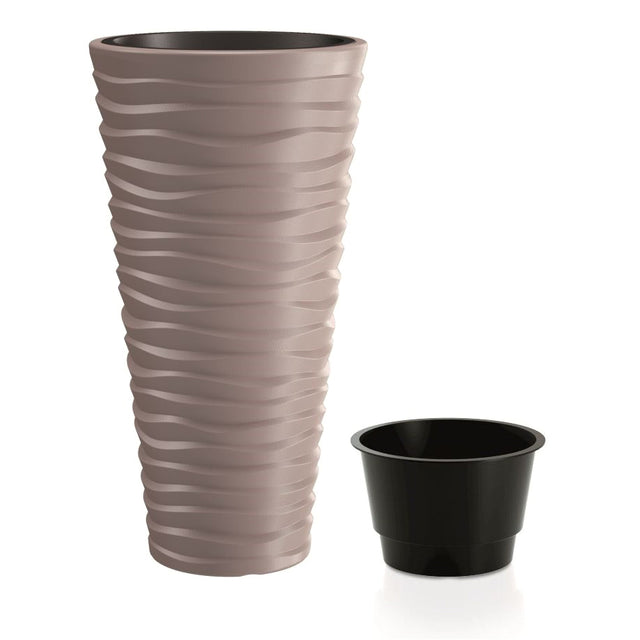 Květináč SAND SLIM mocca 29,6cm