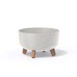 Květináč GRACIA LOW ECO WOOD bílý 28,5cm