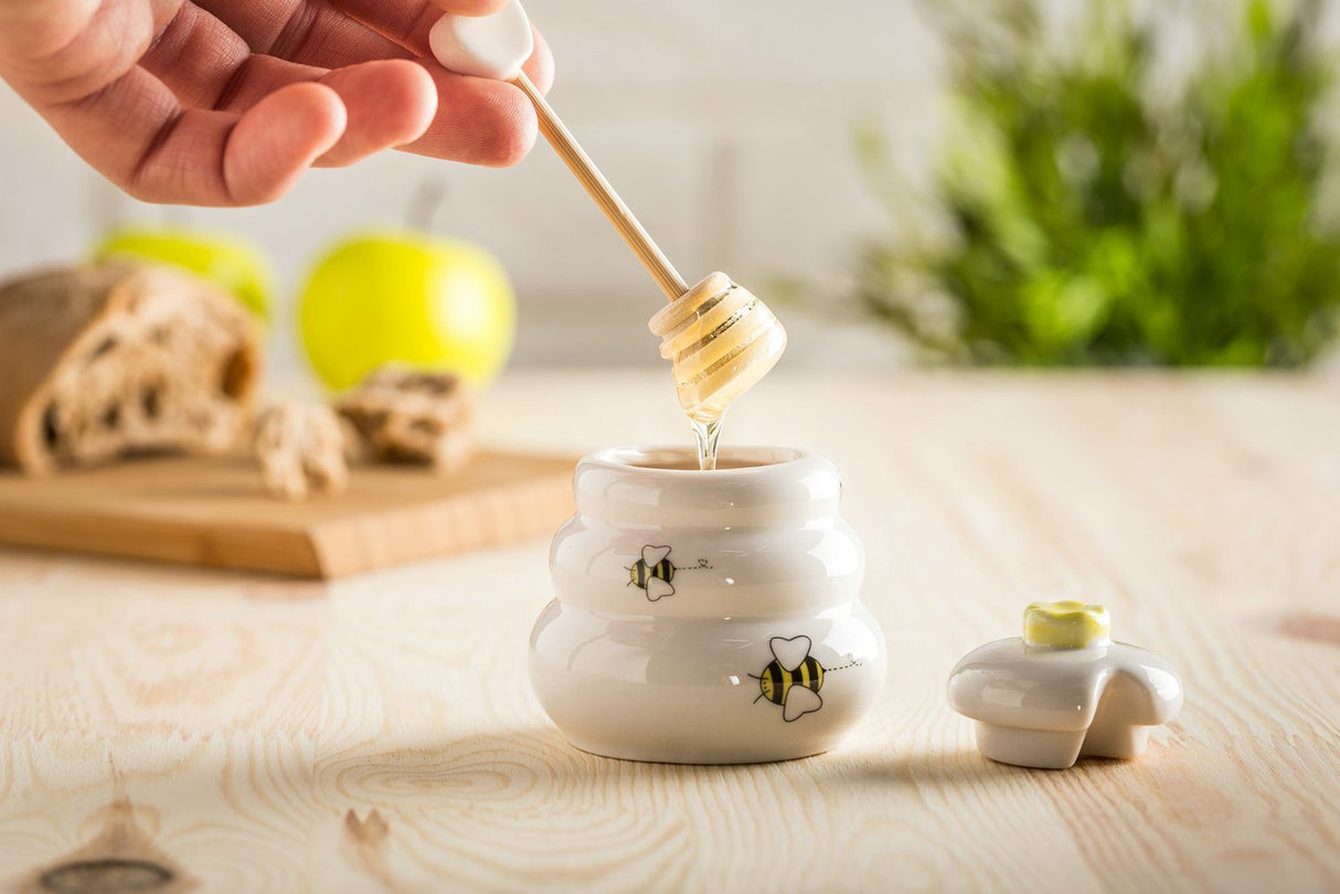 Dóza na med s dřevěnou naběračkou GADGET MASTER Honey Pot