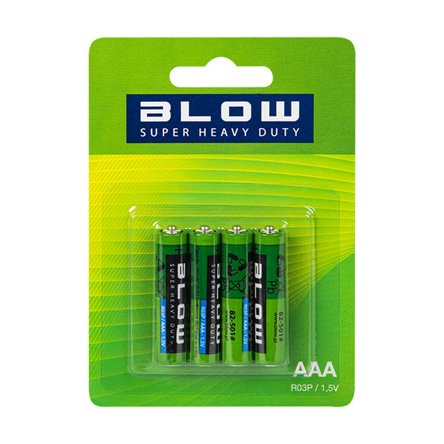 Baterie AAA (LR03) Zn-Cl BLOW Super Heavy Duty 4ks / blistr