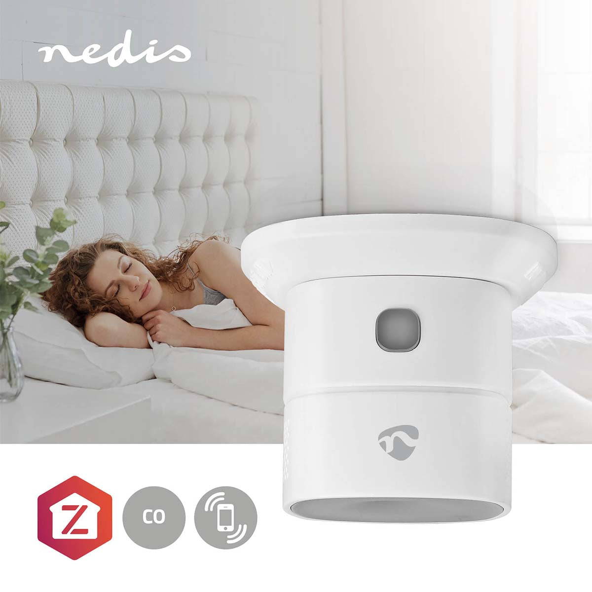 Smart detektor plynu NEDIS ZBDCO11WT Zigbee Tuya