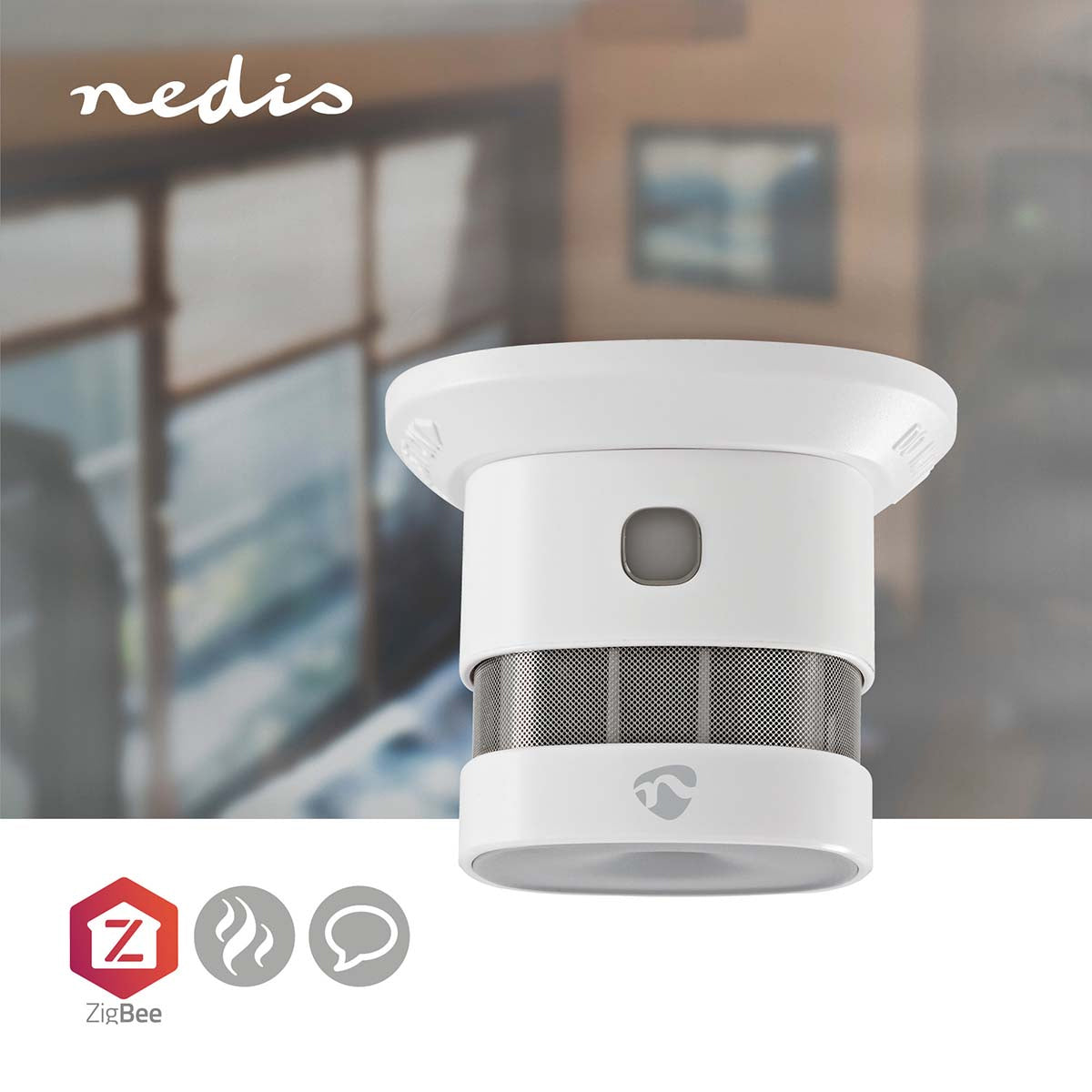 Smart detektor kouře NEDIS ZBDS10WT Zigbee Tuya