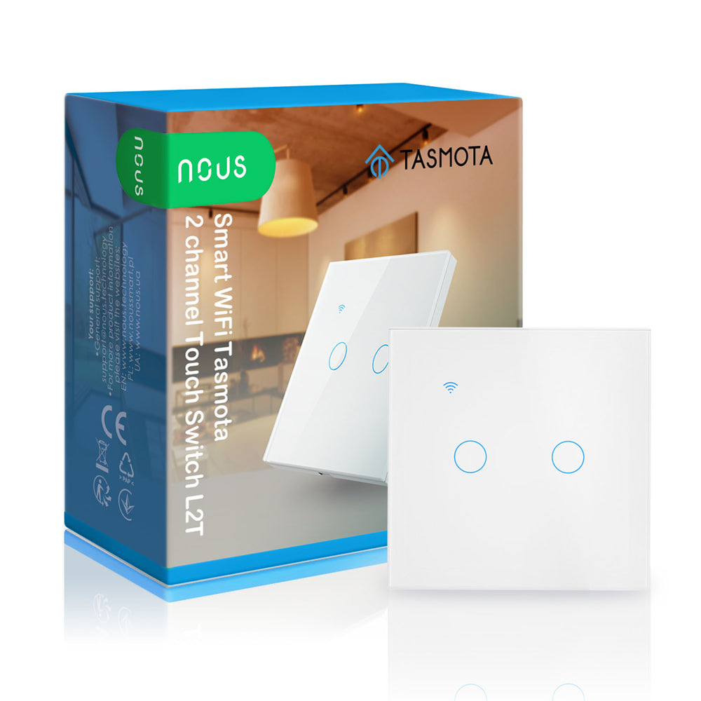 Smart vypínač osvětlení NOUS L2T WiFi Tasmota