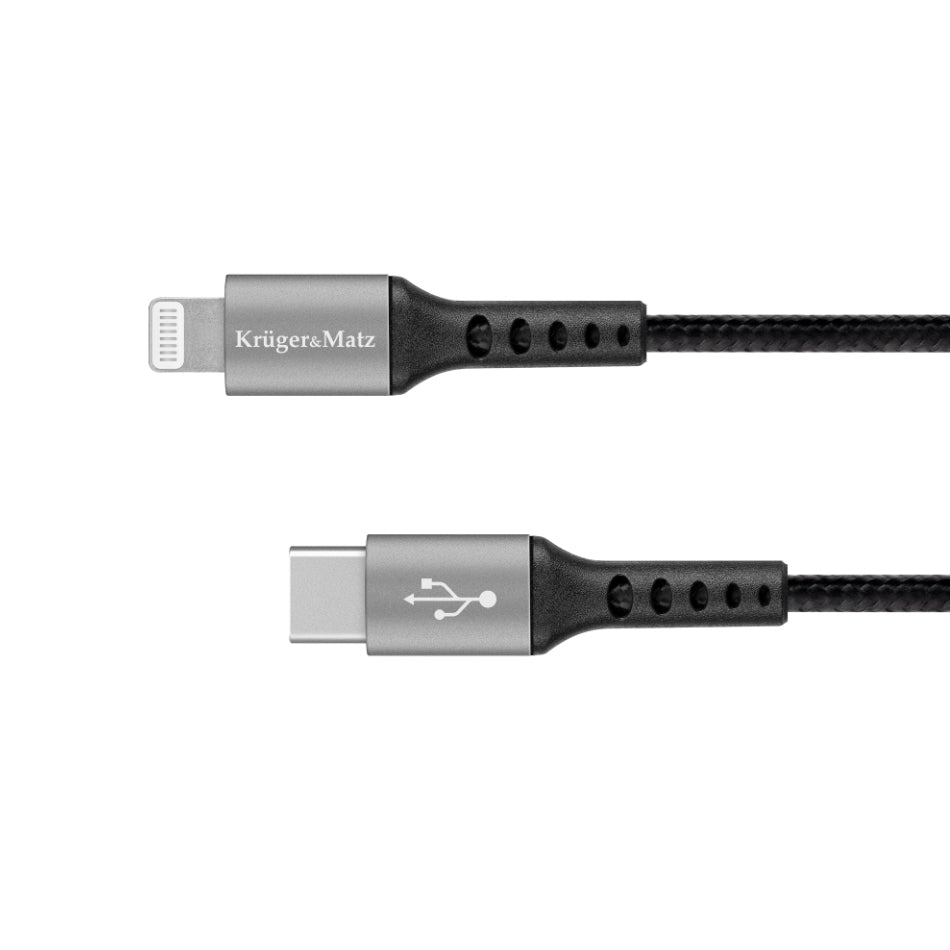Kabel KRUGER & MATZ KM1267 USB-C/Lightning C94 MFi 1m Black