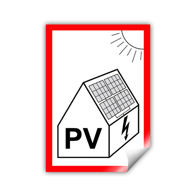 PV symbol na fotovoltaiku 75x105 mm