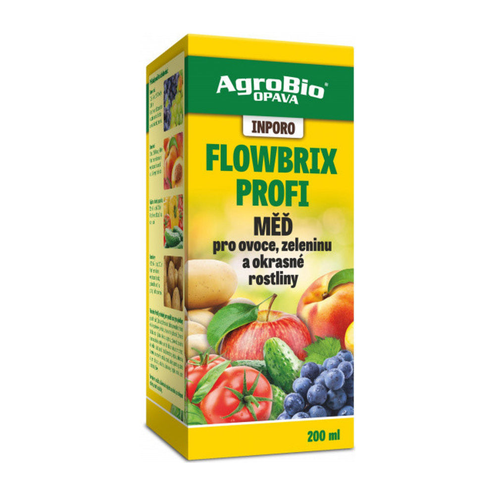 Měď pro ovoce, zeleninu a okrasné rostliny AGROBIO Inporo Flowbrix Profi 200ml