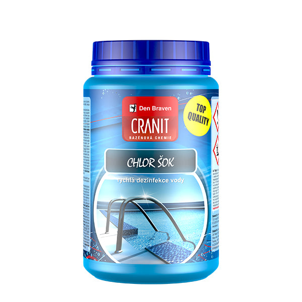 Přípravek pro chlorovou dezinfekci bazénové vody CRANIT Chlor Šok 1kg