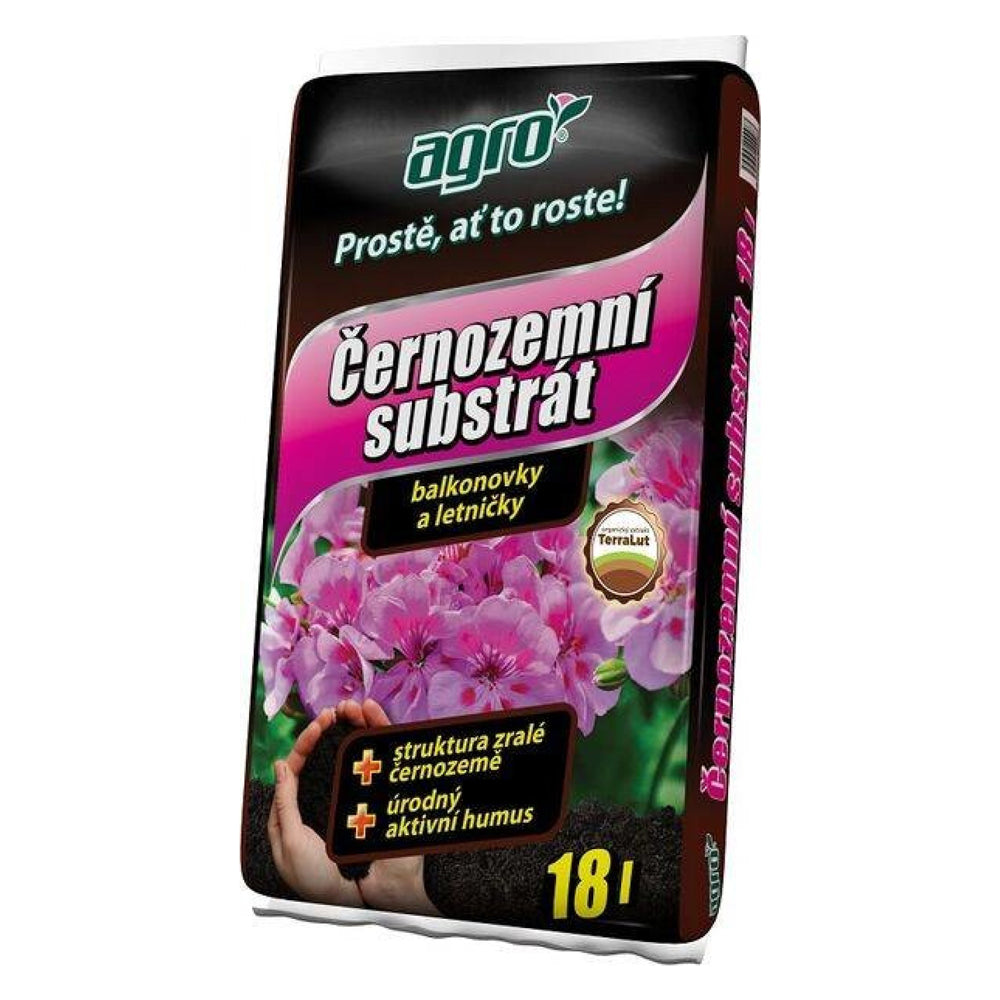 Černozemní substrát pro balkonovky a letničky AGRO 18l