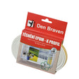 Těsnění do oken a dveří samolepící 9x4mm DEN BRAVEN bílá 6m