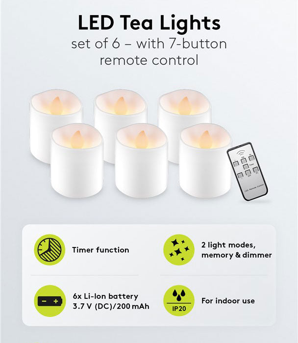 Svíčka LED GOOBAY 64603 sada 6ks