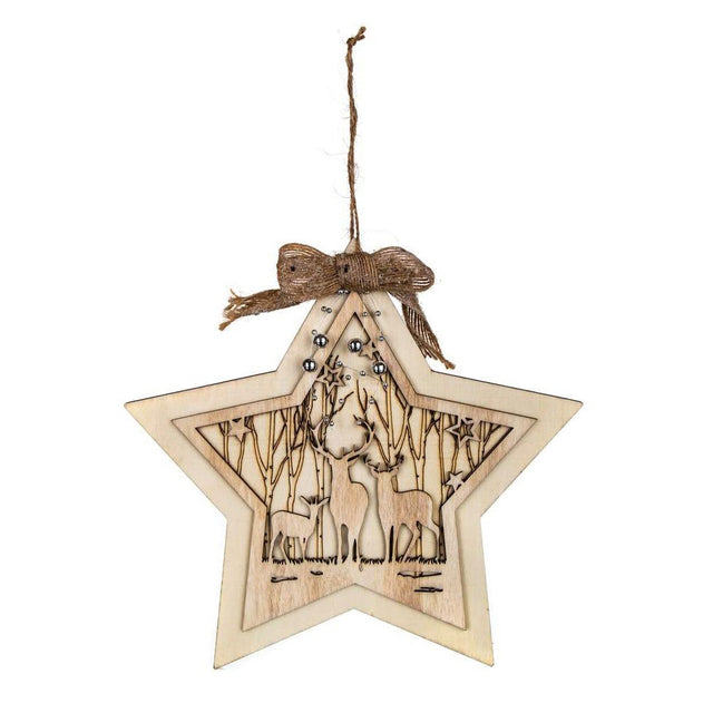 Dekorace vánoční HOME DECOR Hvězda se sobem