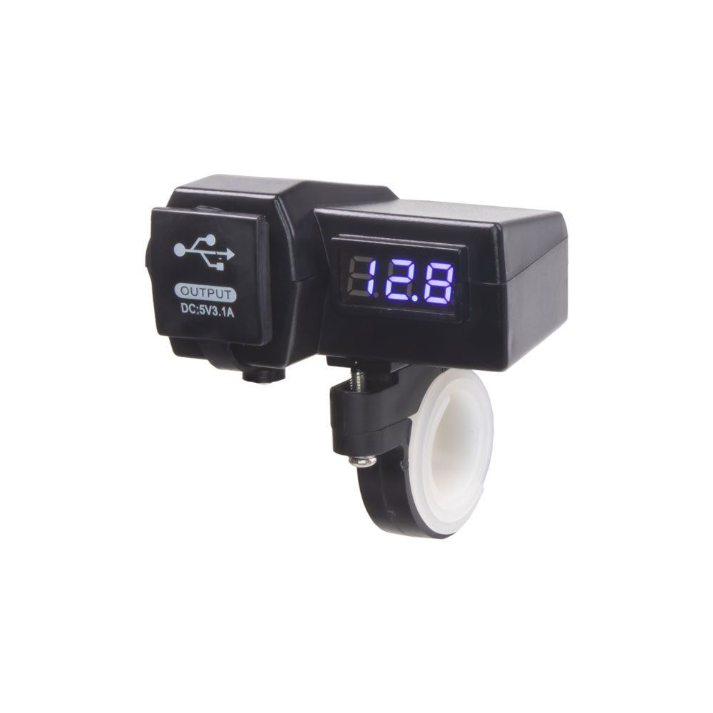 Nabíječka USB STU 34702 s voltmetrem na motocykl