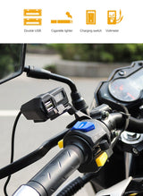 Nabíječka USB STU 34702 s voltmetrem na motocykl