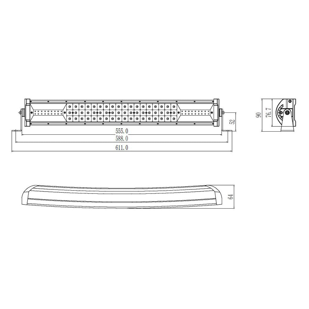 Světlo na pracovní stroje LED STU wl-ov82270