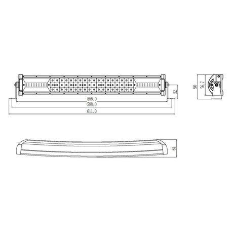 Světlo na pracovní stroje LED STU wl-ov82270