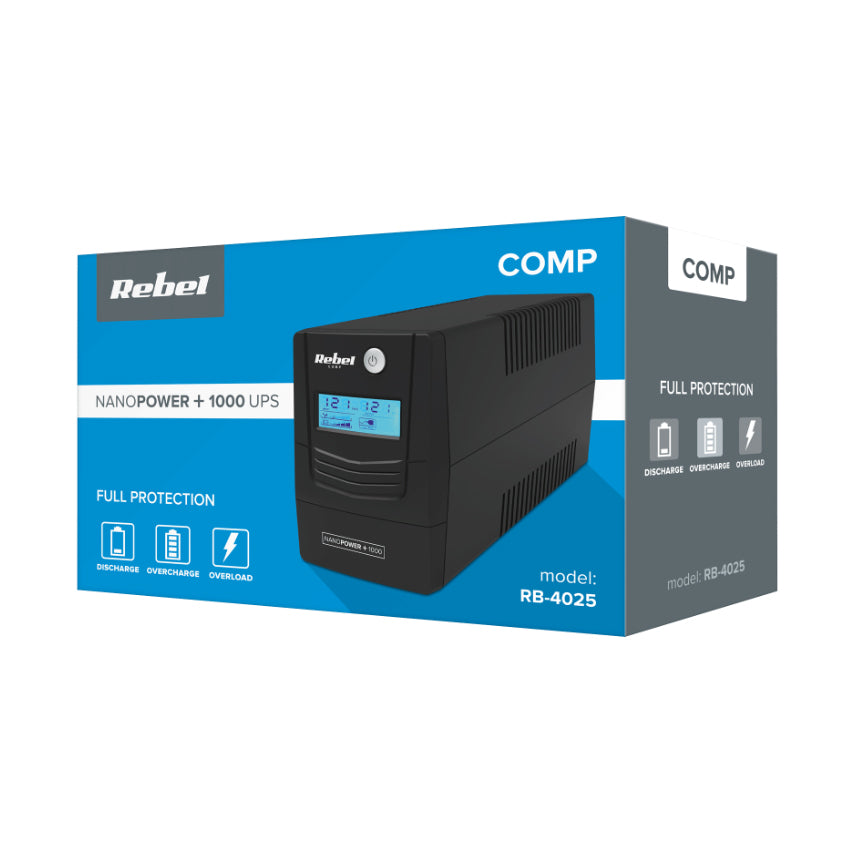 UPS REBEL Nanopower Plus 1000 1000VA 600W