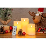 Vosková LED svíčka MagicHome 8091160 sada 3ks
