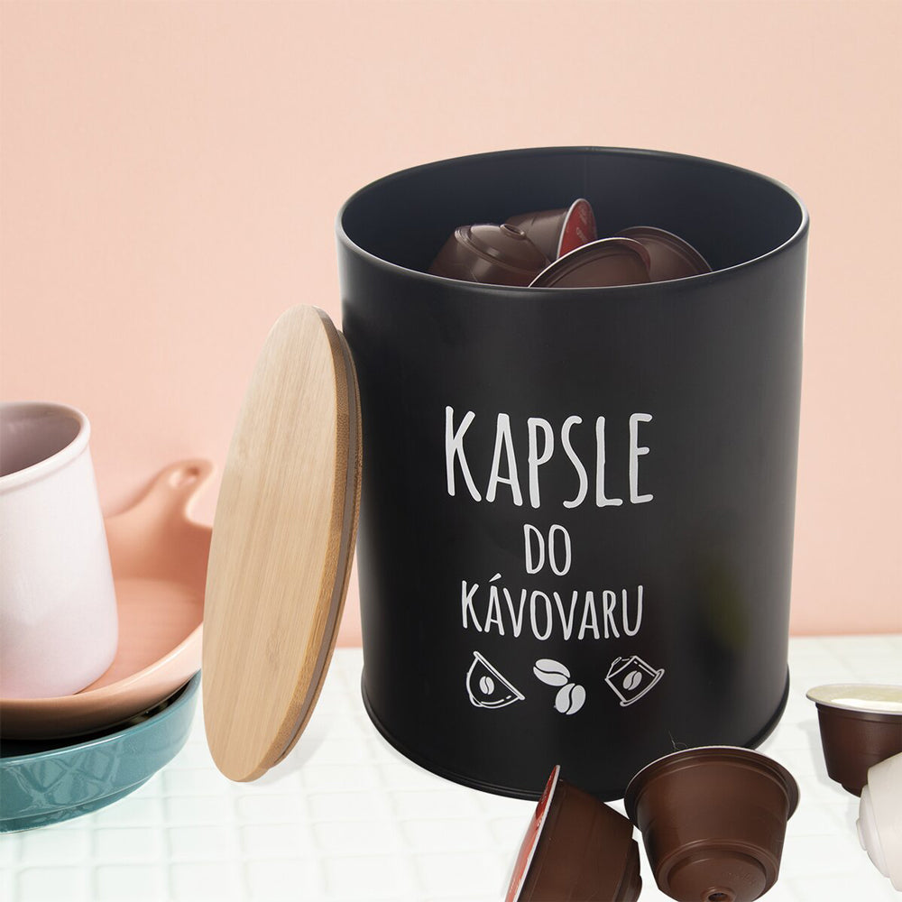 Dóza ORION Black Kapsle do kávovaru 16cm