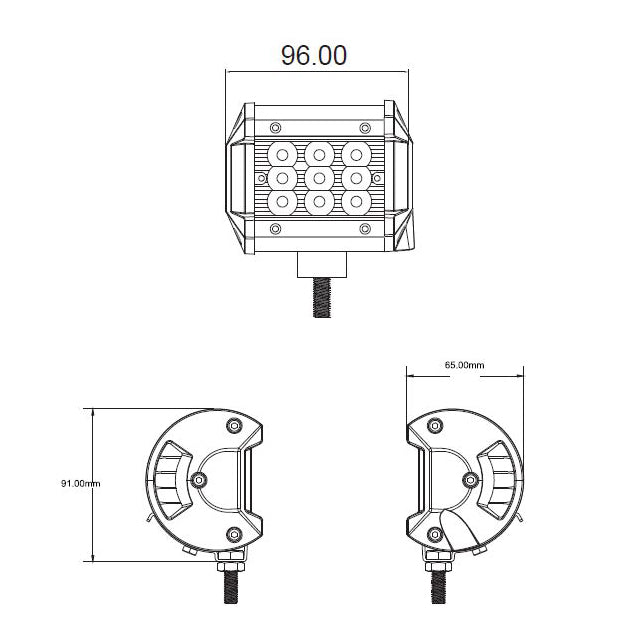 Světlo na pracovní stroje LED STU wl-8731