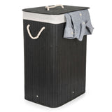 Koš prádelní G21 Bambus 72l Black