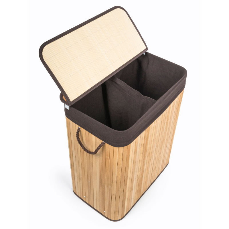Koš prádelní G21 Bambus 105l Brown
