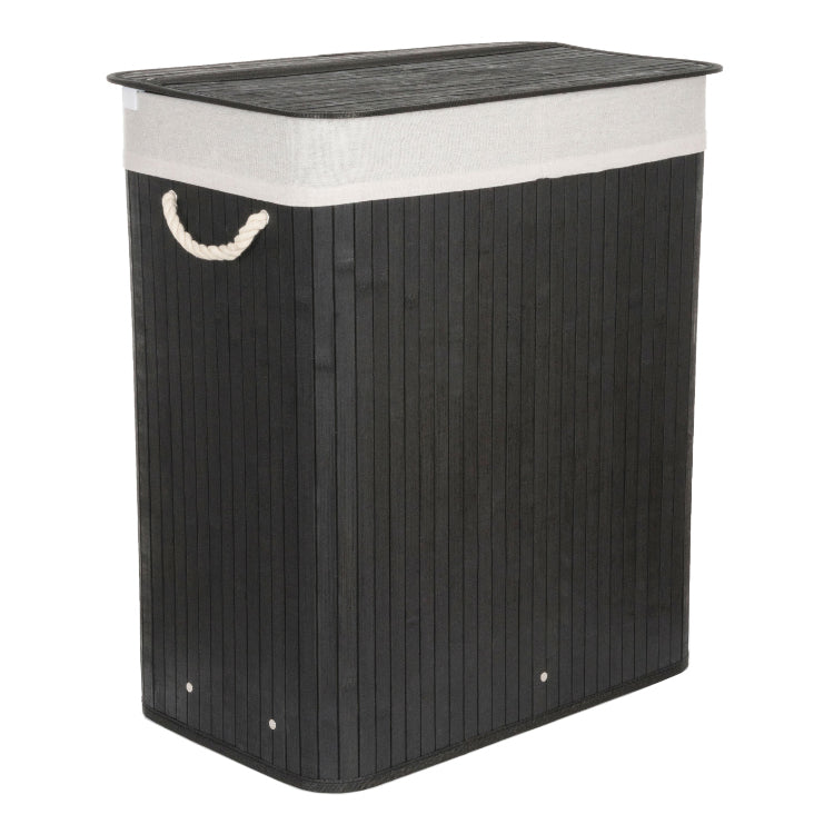 Koš prádelní G21 Bambus 105l Black
