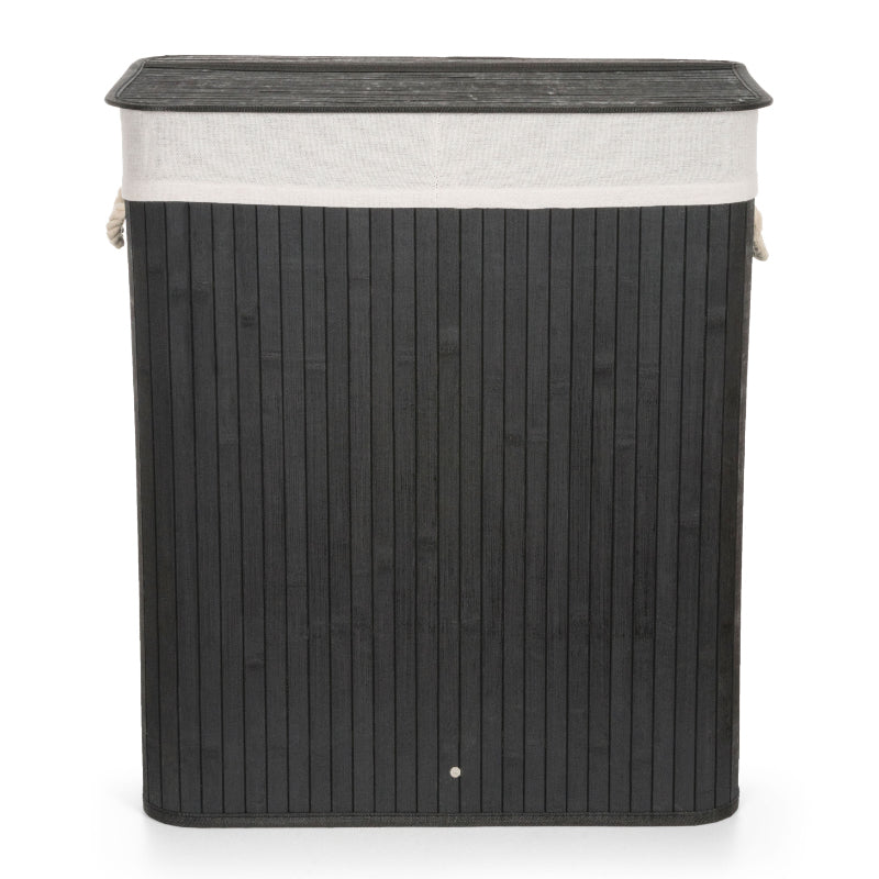 Koš prádelní G21 Bambus 105l Black