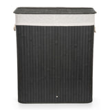 Koš prádelní G21 Bambus 105l Black