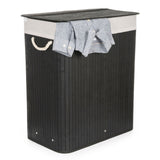 Koš prádelní G21 Bambus 105l Black