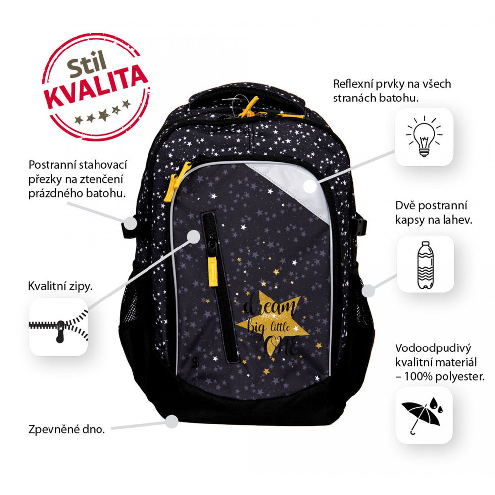 Batoh školní STIL Midi Star