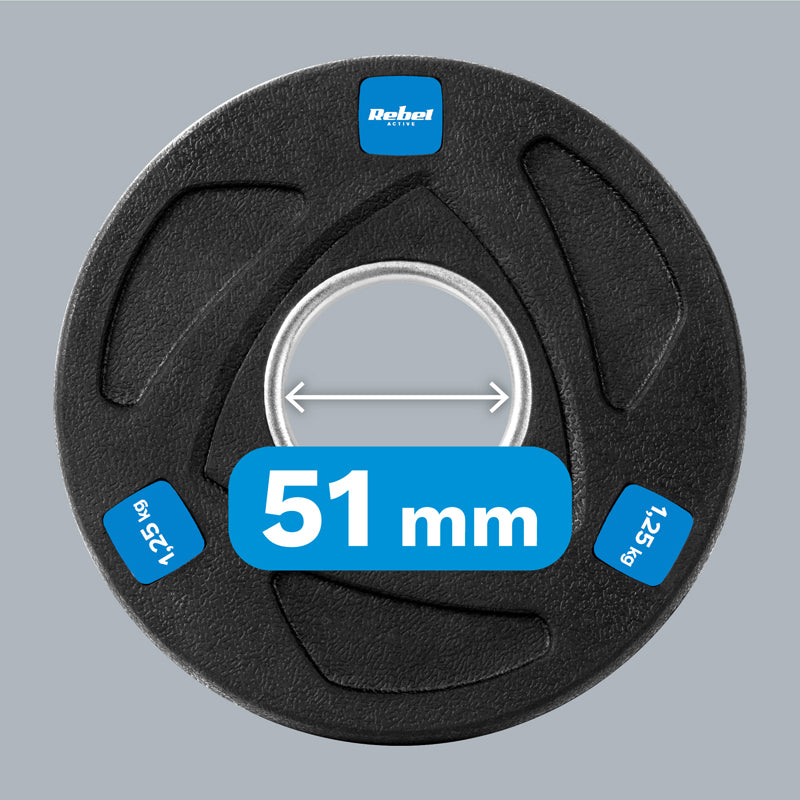 Sada litinových závaží REBEL RBA-2107 4x1,25kg