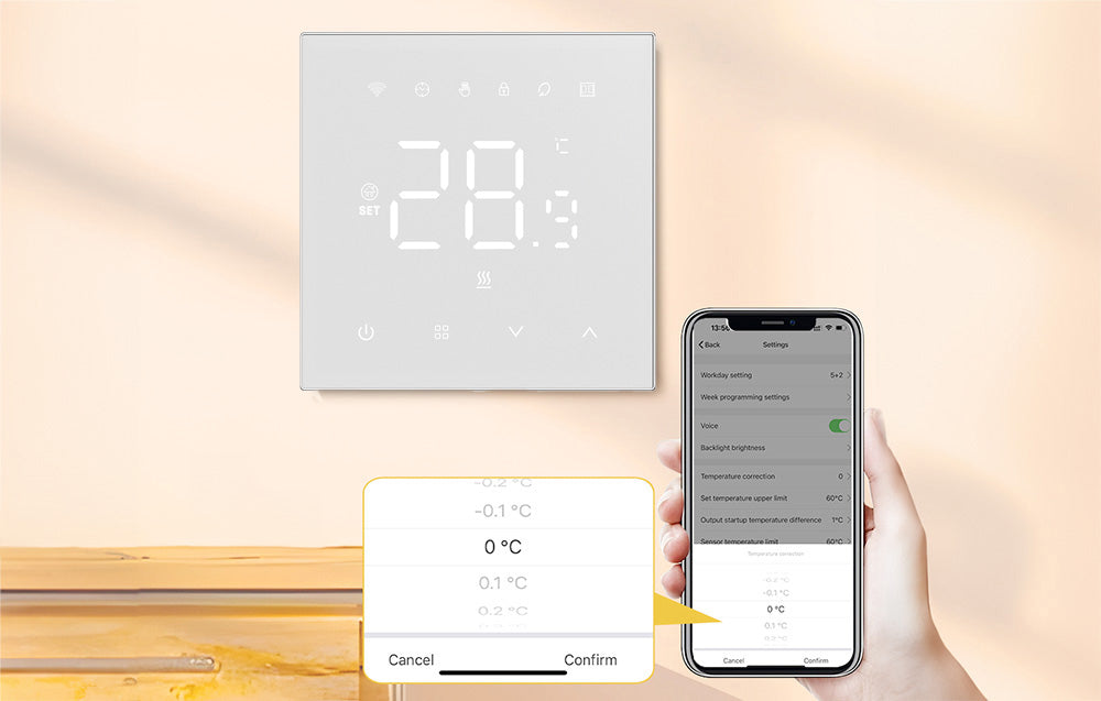 Smart termostat AVATTO WT410-16A-W WiFi Tuya