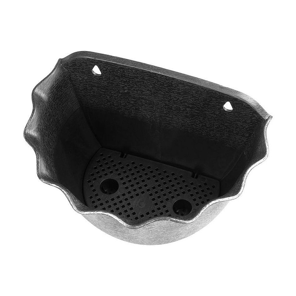 Květináč závěsný STREND PRO Wave 26x18cm stříbrný - metalický efekt
