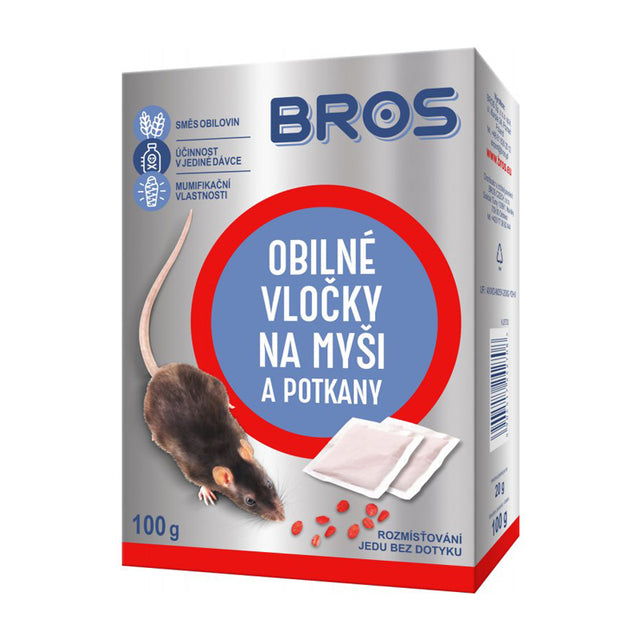 Obilné vločky na myši, krysy a potkany BROS 100g