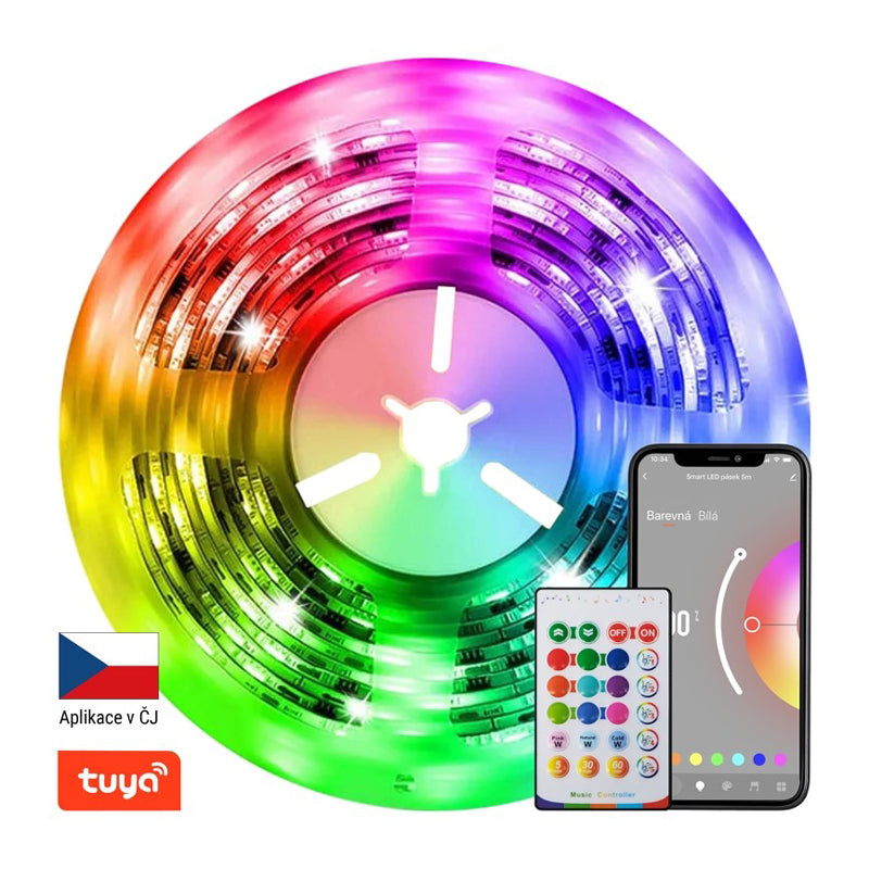Smart LED pásek 12V IP65 48W RGB IMMAX NEO Lite 07775L 10m WiFi Tuya