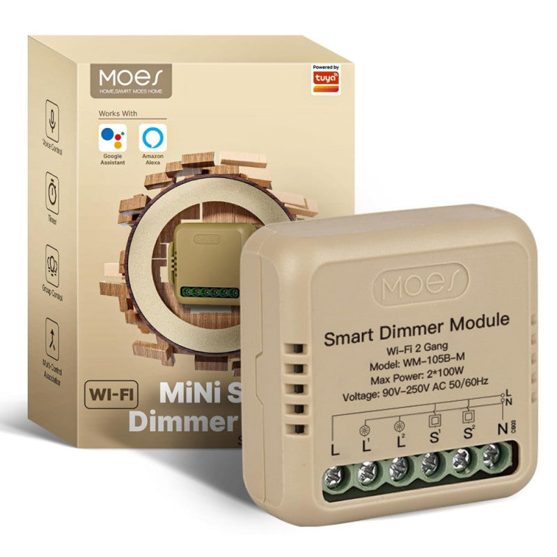 Smart ovladač osvětlení MOES Switch Module MS-105B-M WiFi Tuya