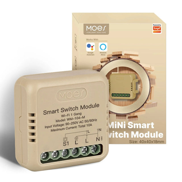 Smart ovladač osvětlení MOES Switch Module MS-104B-M WiFi Tuya
