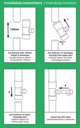 Sběrač dešťové vody BRADAS IBCLZ1 90mm šedý