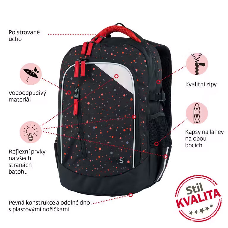 Batoh školní midi STIL Dotty