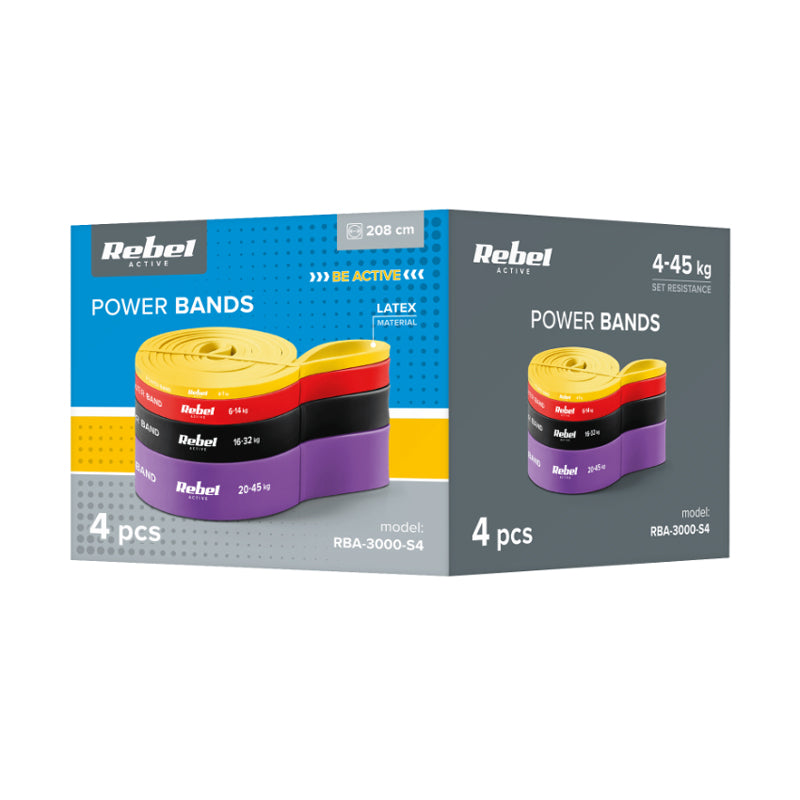 Guma posilovací REBEL Power Band PLs-2 4-45kg 4ks